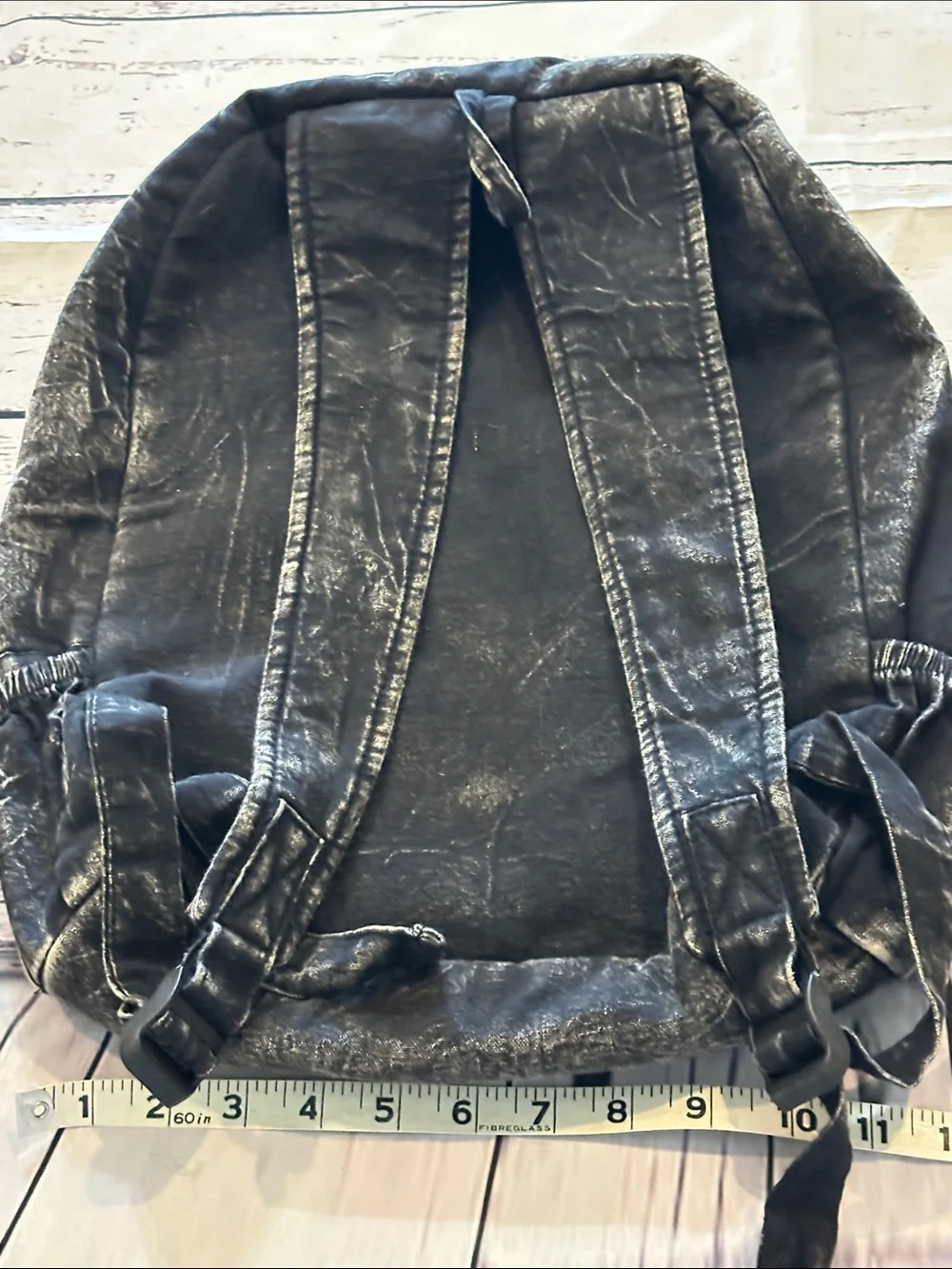Unbranded Black Canvas Backpack with Dancing Bear